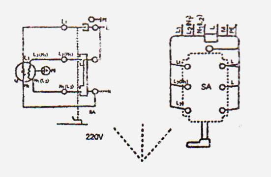 Лебедка электрическая KCD - схема подключения.